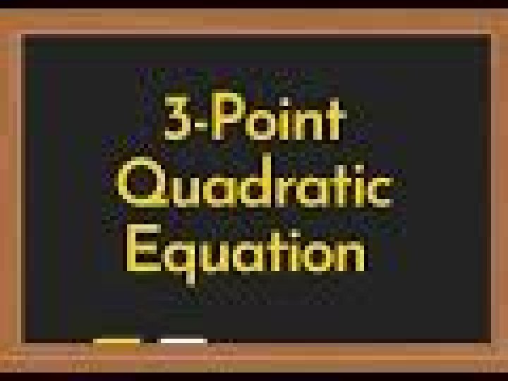 3 Point Equation Calculator