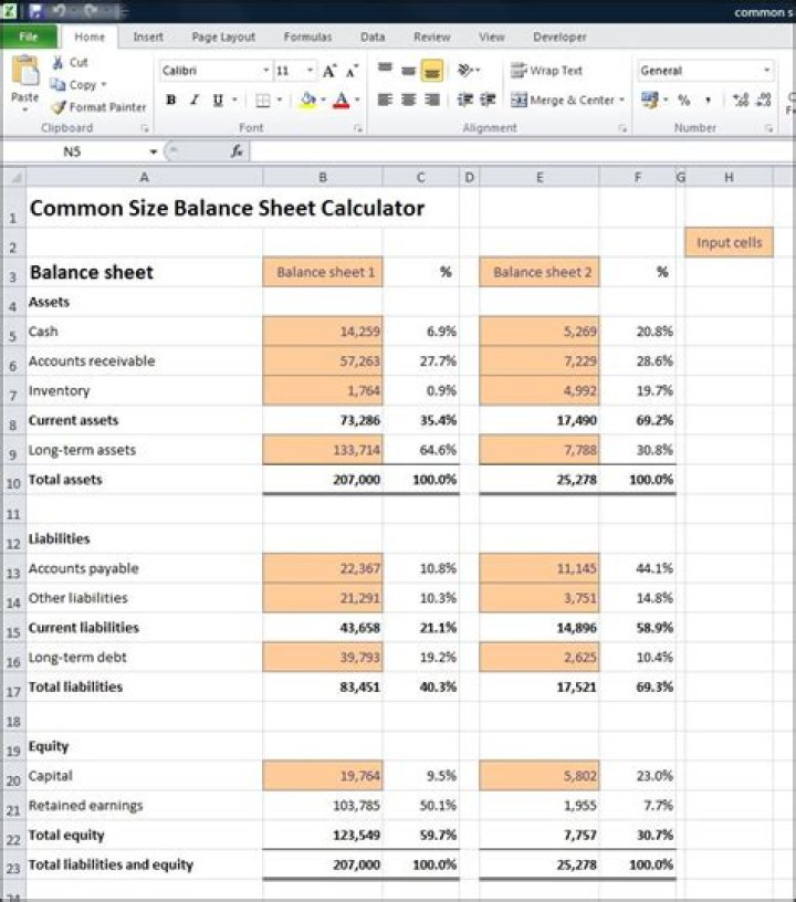 Balance Sheet Calculator