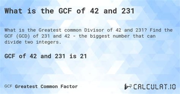 GCF of 47 and 47