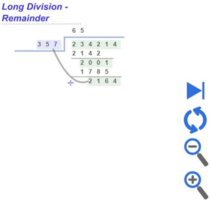 Long Division (Remainder) 321 and 15