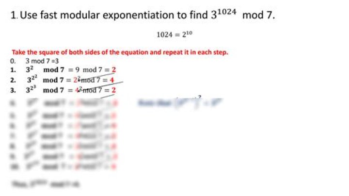 Modular Exponentiation 3^4mod11