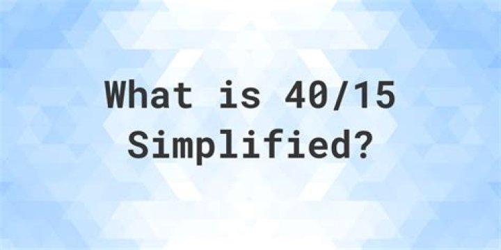 Simplify 40/405 and 3/8